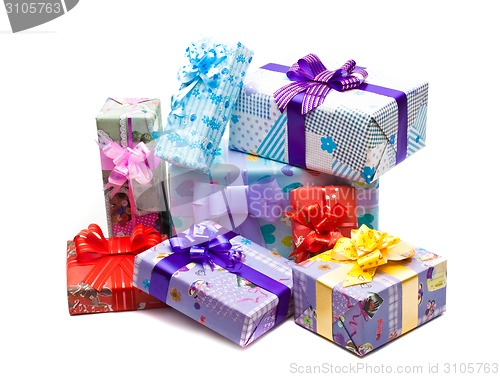 Image of Colorful gifts box isolated