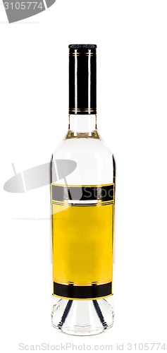 Image of bottle of vodka isolated on white