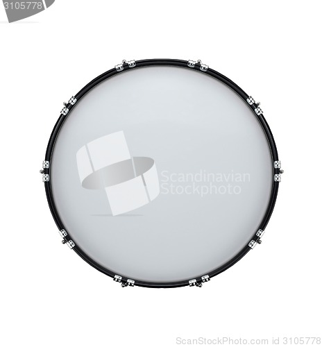 Image of bass drum isolated on white 