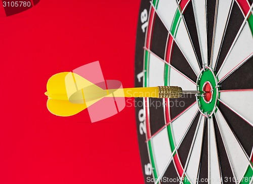 Image of Dart sticks to bullseye