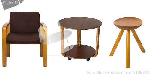 Image of set of old furniture