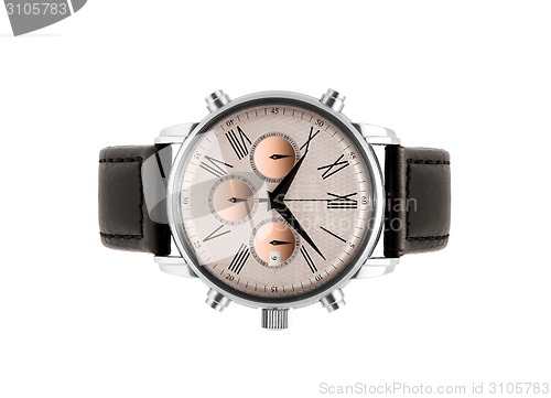 Image of luxury silver man watch