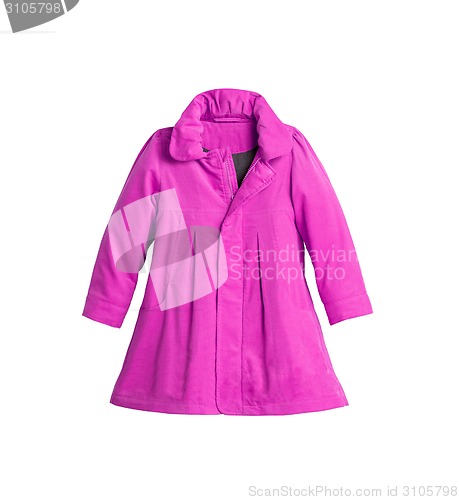 Image of Pink wool luxury female coat