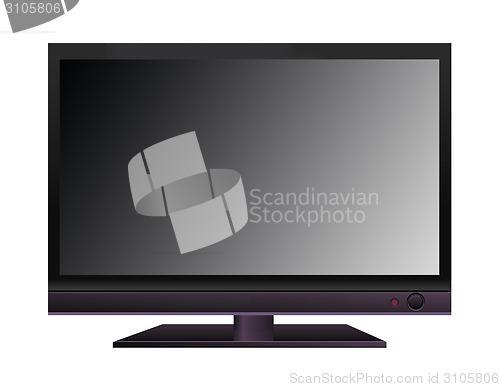 Image of frontal view of widescreen lcd monitor isolated
