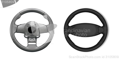Image of Steering wheels isolated