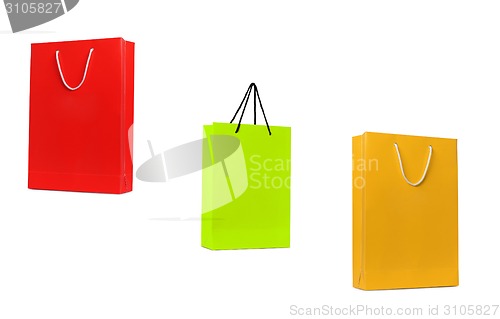 Image of Assorted colored shopping bags