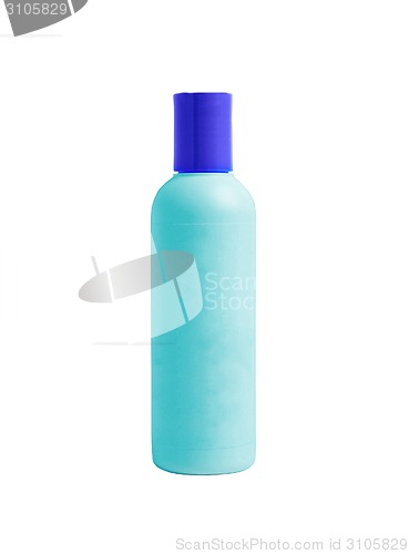 Image of blue plastic bottle