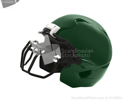 Image of green Football Helmet on white