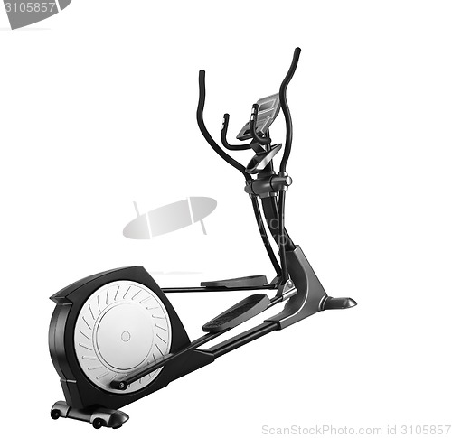 Image of Elliptical gym machine over white background