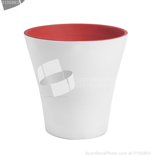 Image of white flower pot