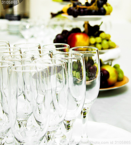 Image of table set for a wedding dinner