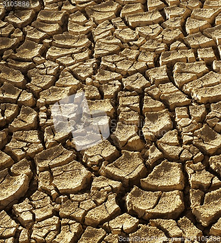 Image of Background of dry cracked soil dirt or earth during drought