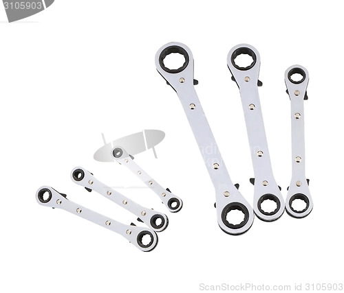 Image of spanners isolated with clipping path