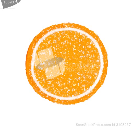 Image of orange jelly in sugar