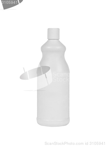 Image of White plastic bottle isolated