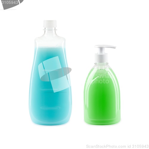 Image of Two bottles with liquid soap