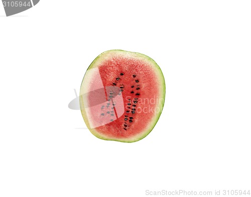 Image of watermelon and slice isolated on white