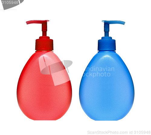 Image of bottle of liquid soap isolated