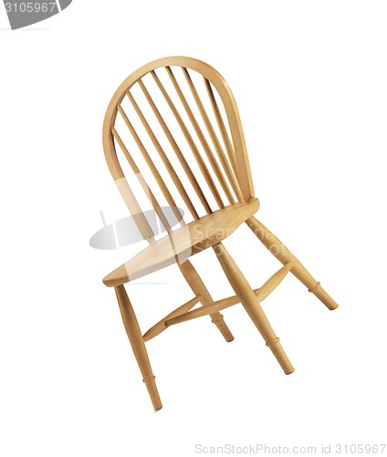 Image of Wooden chair isolated on the white background