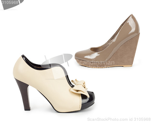 Image of woman shoes isolated on a white background