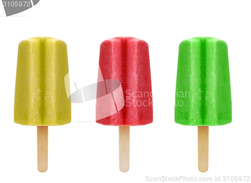 Image of Three delicious frozen ice cream pop