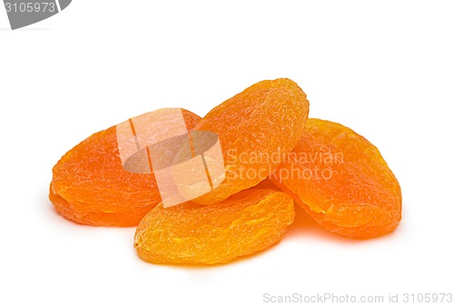 Image of Dried apricots on a white background