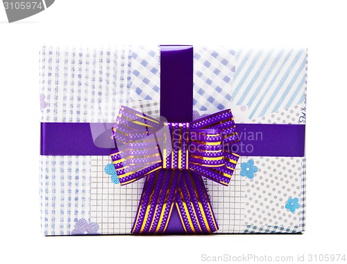 Image of gift box with big bow ribbon