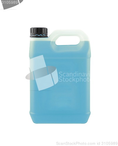 Image of Blue jerrycan isolated on white