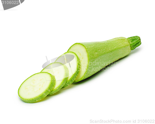 Image of Fresh vegetable marrow. Isolated on white