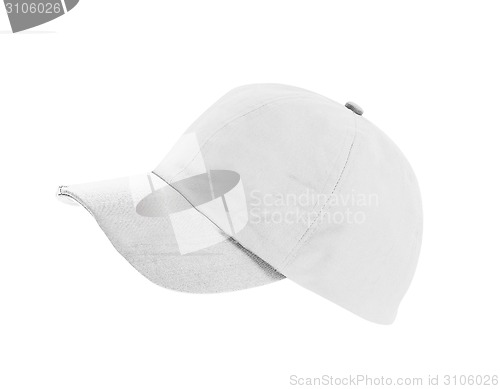 Image of White Baseball Cap isolated on white