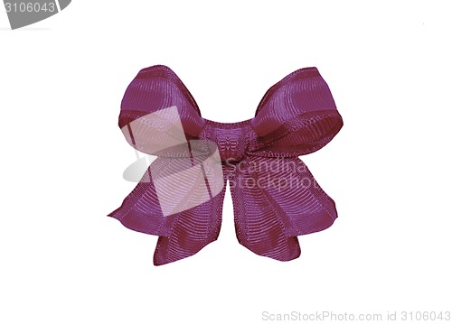 Image of purple bow isolated