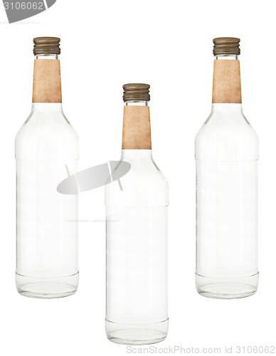 Image of Bottles of vodka isolated