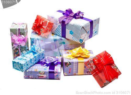 Image of Colorful gifts box isolated