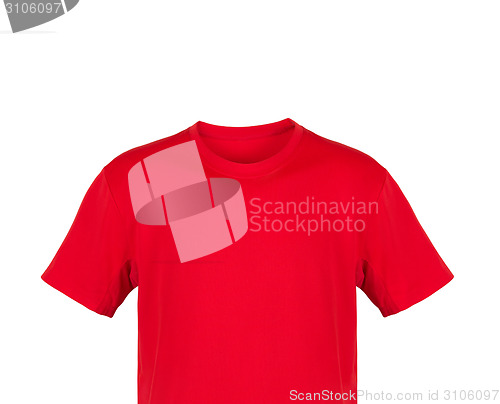 Image of Red T-shirt isolated on white background