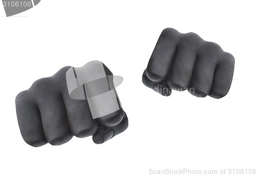 Image of male fist of stone