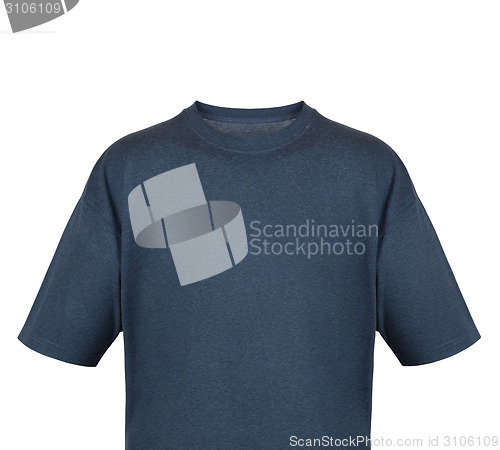 Image of Blue T-shirt isolated on white background