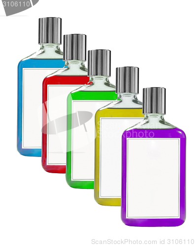 Image of Balsam bottles isolated on white