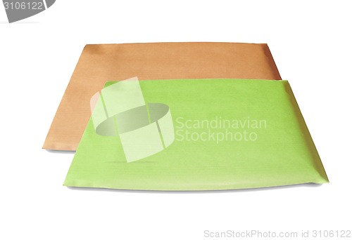 Image of Parcel envelopes  isolated on white