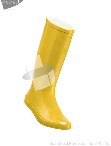 Image of rubber boot isolated on white background
