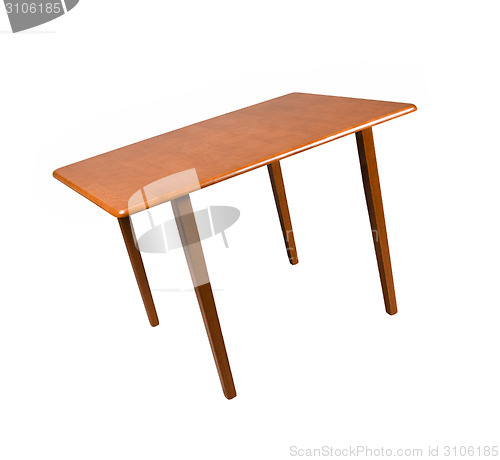 Image of Wooden table on white background