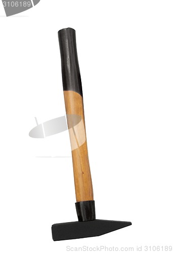 Image of wood hammer isolated on white background