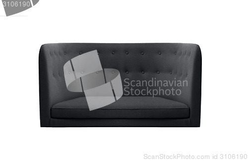 Image of Black sofa isolated