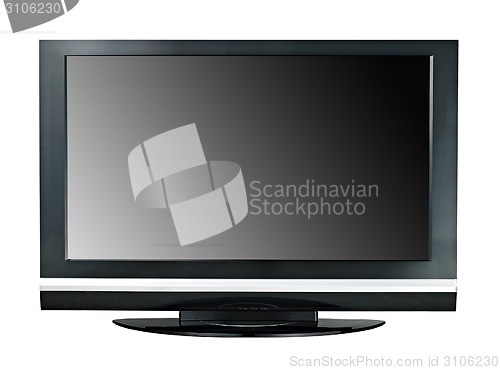 Image of Modern widescreen lcd tv monitor isolated