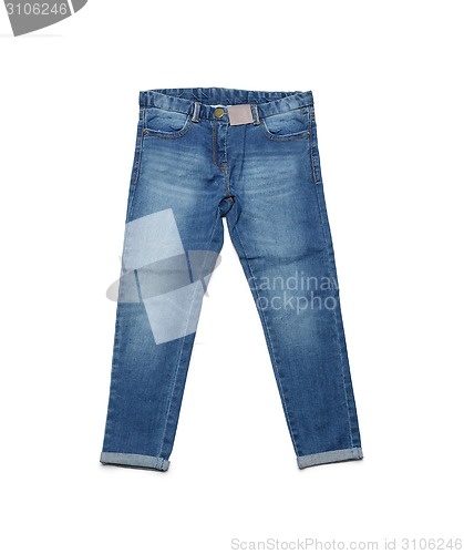 Image of Blue Jeans Isolated on White
