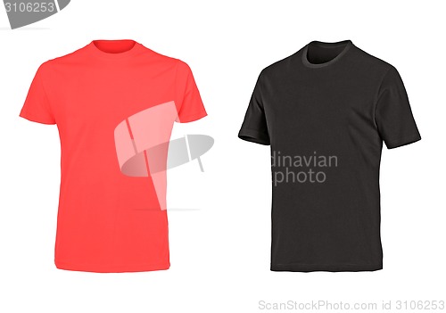 Image of black and red t-shirts