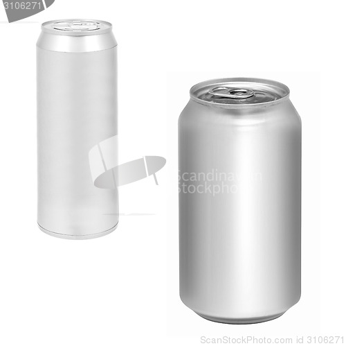 Image of cans isolated on a white background