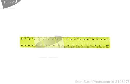 Image of Student's ruler isolated on white background.