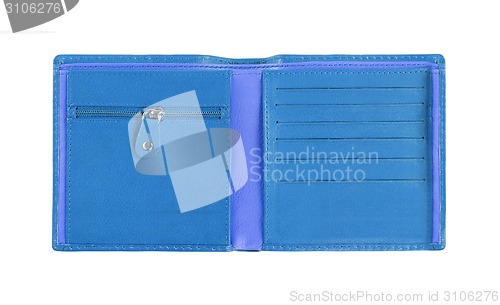 Image of blue leather purse