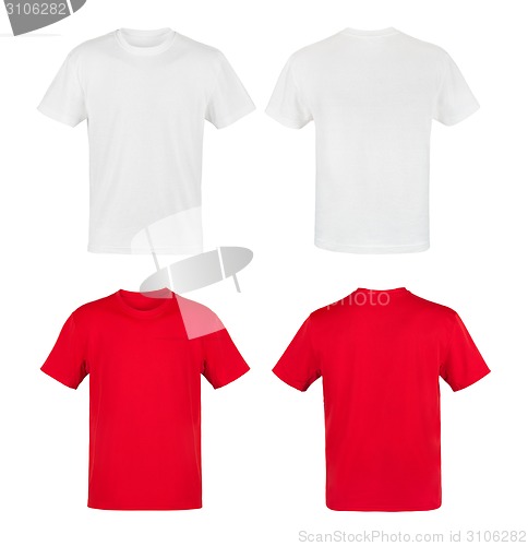 Image of white and red shirts
