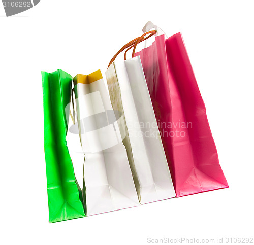 Image of Assorted colored shopping bags